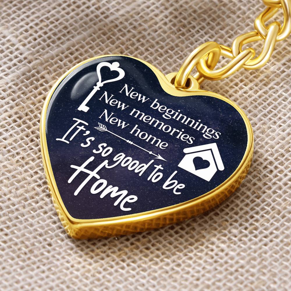 Graphic Heart with Curb Keychain
