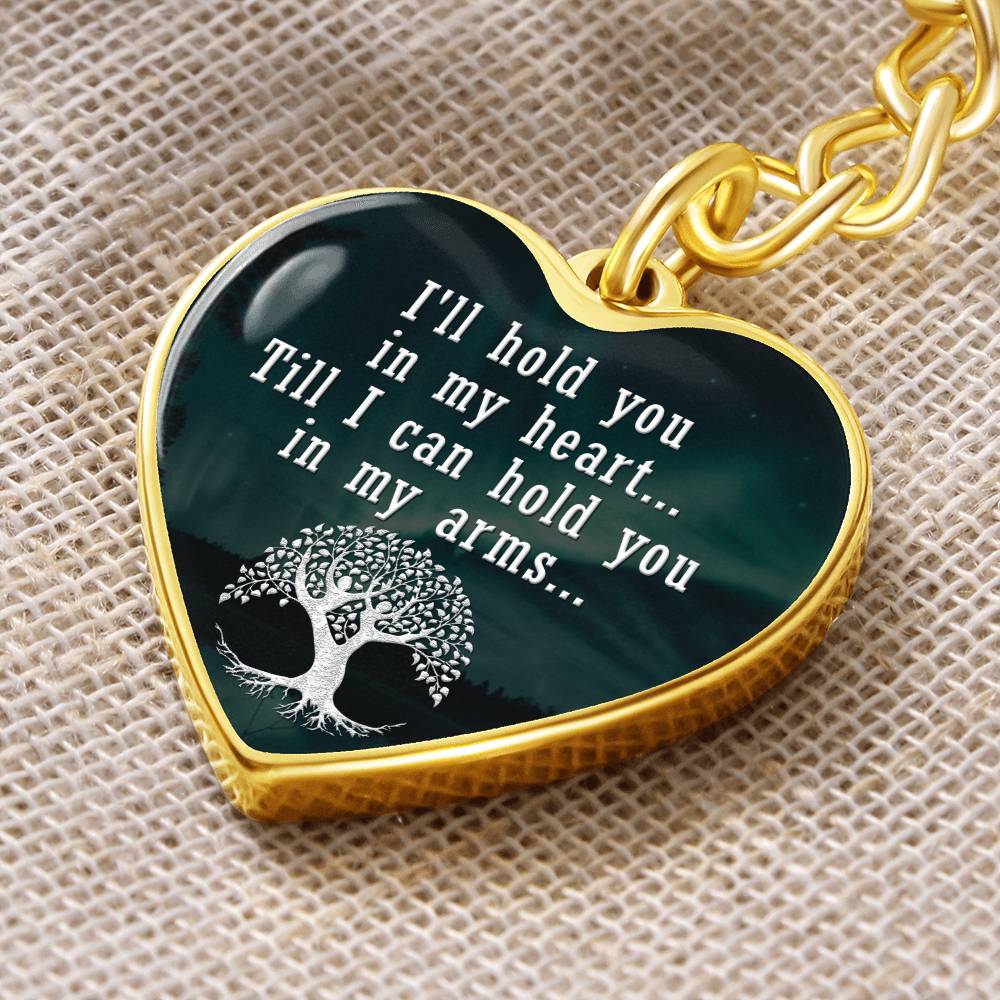 Graphic Heart with Curb Keychain