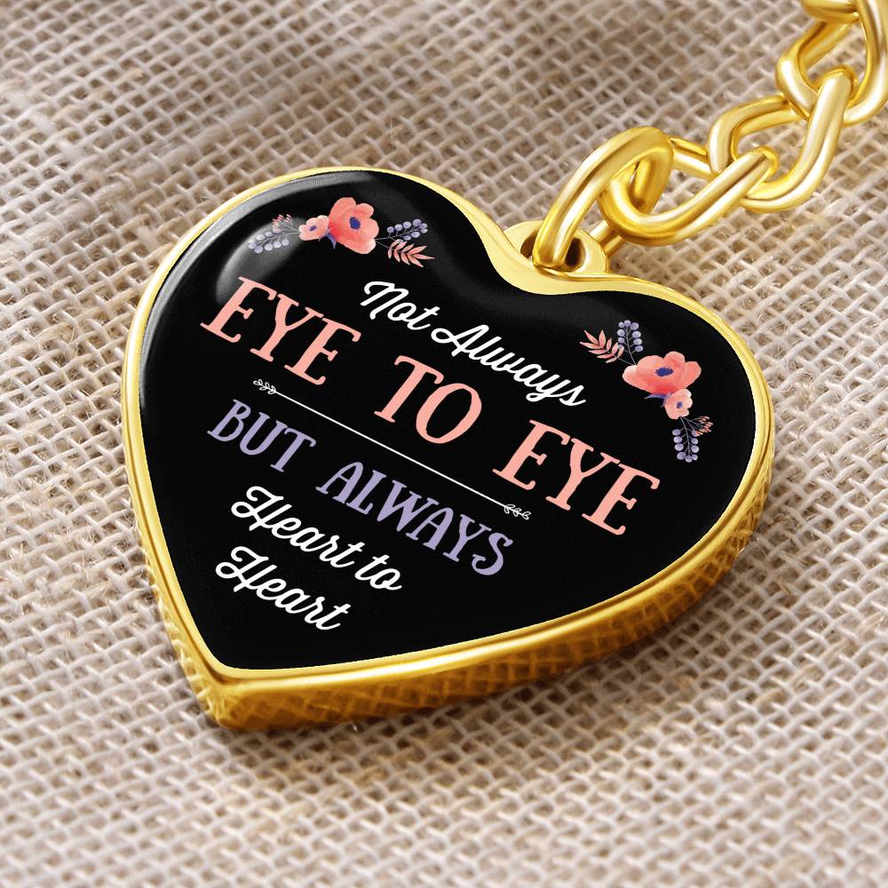 Graphic Heart with Curb Keychain