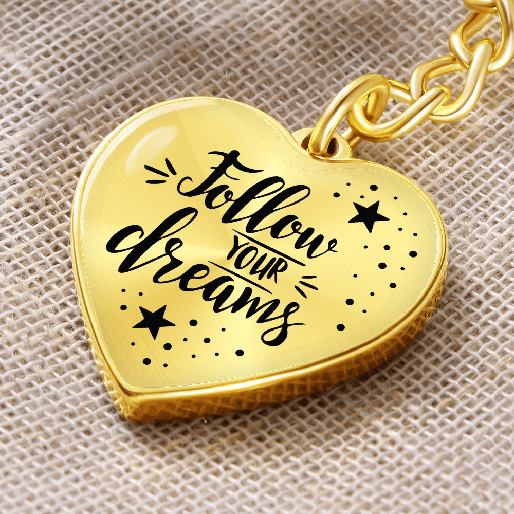 Graphic Heart with Curb Keychain