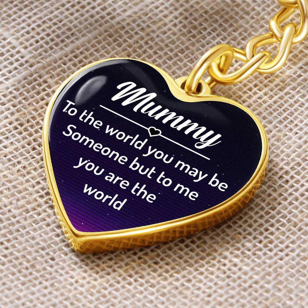 Graphic Heart with Curb Keychain
