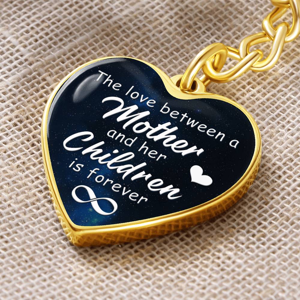Mother & Children – Forever Love Graphic Heart Keychain