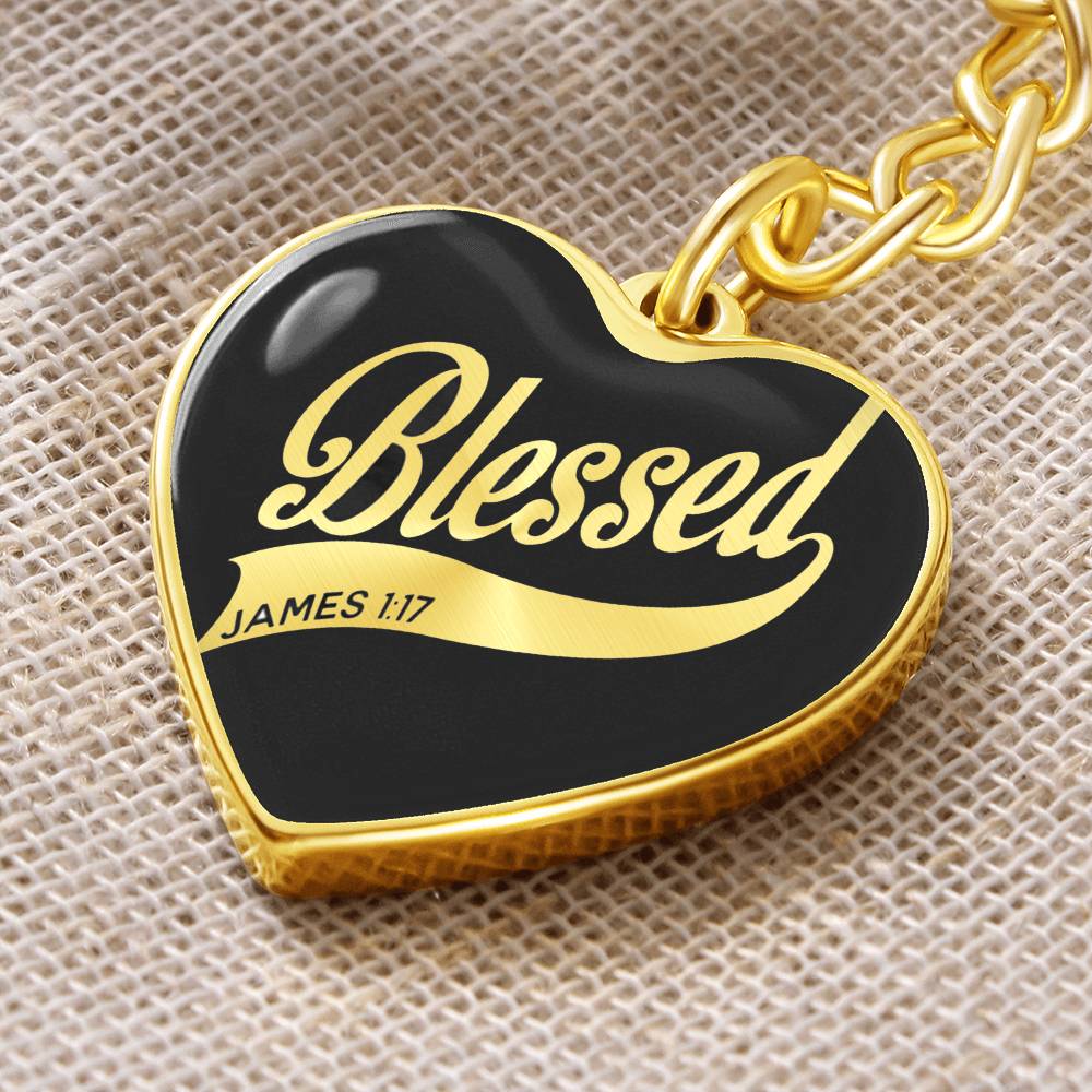 Graphic Heart with Curb Keychain