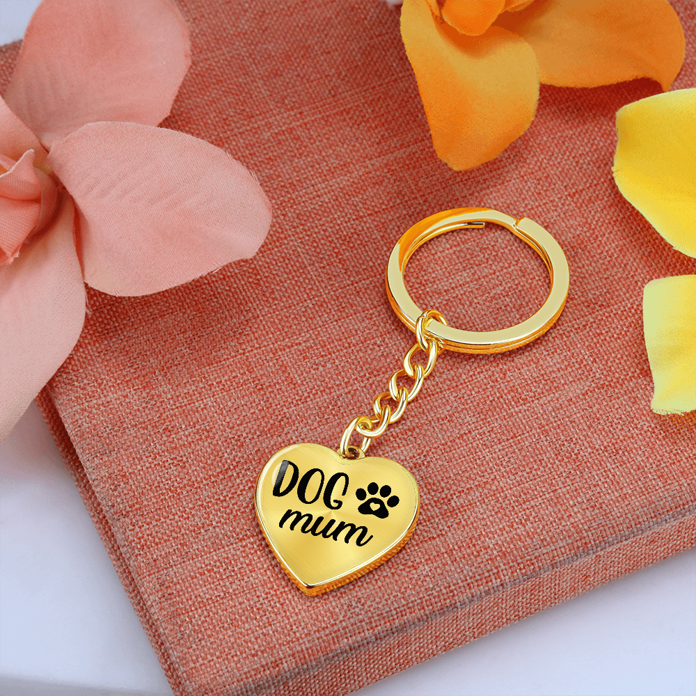 Graphic Heart with Curb Keychain