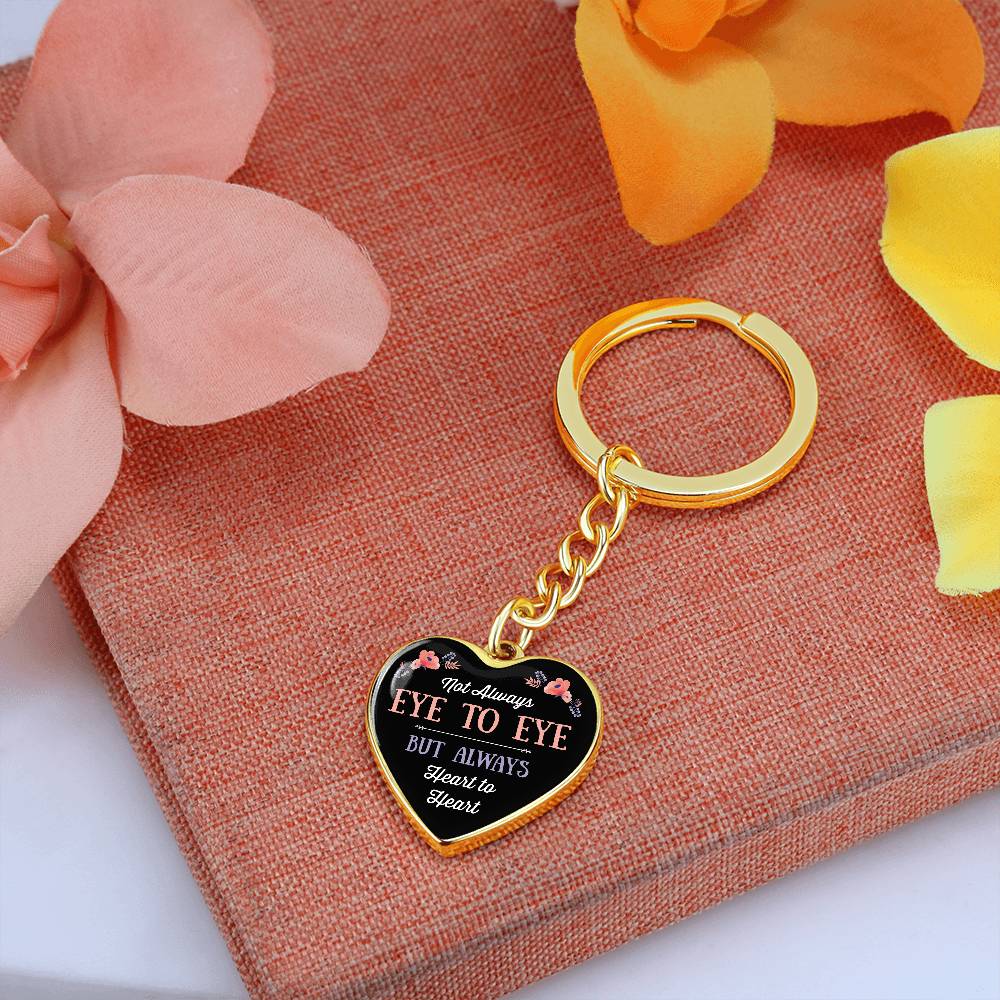 Graphic Heart with Curb Keychain