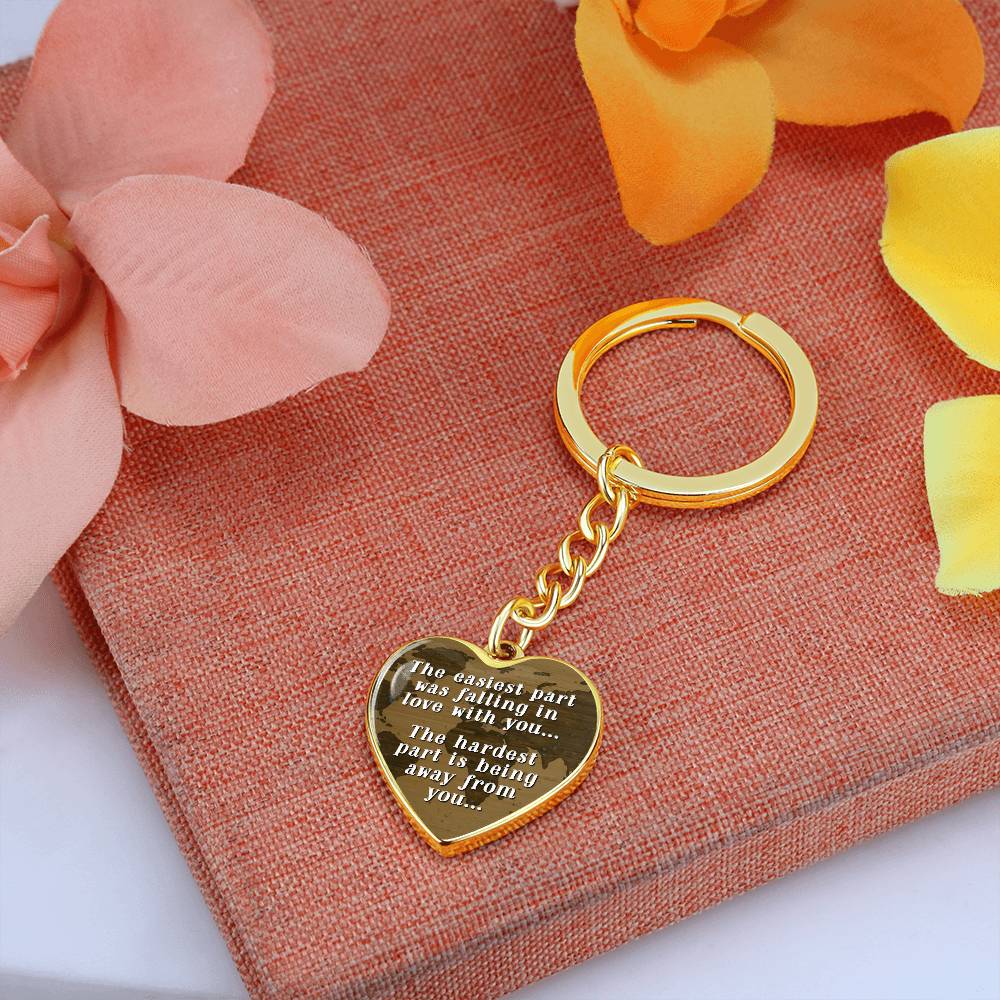 The Easiest & Hardest Part – Graphic Heart Keychain