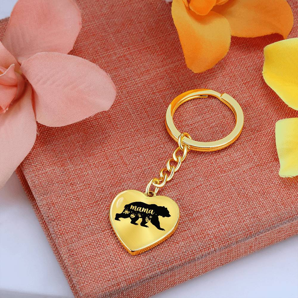 Graphic Heart with Curb Keychain