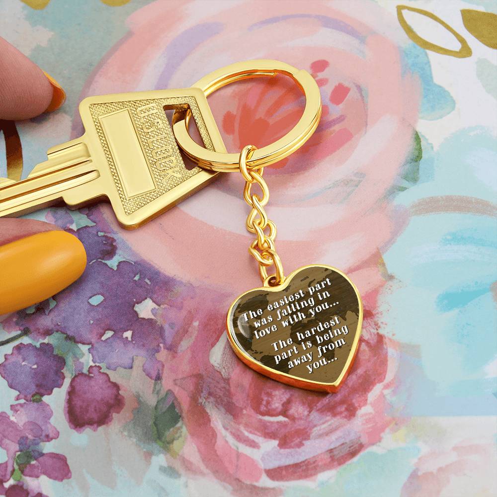 The Easiest & Hardest Part – Graphic Heart Keychain