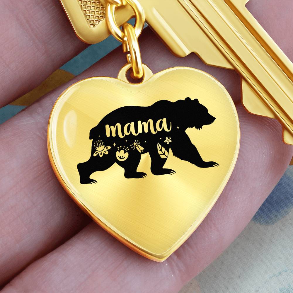 Graphic Heart with Curb Keychain