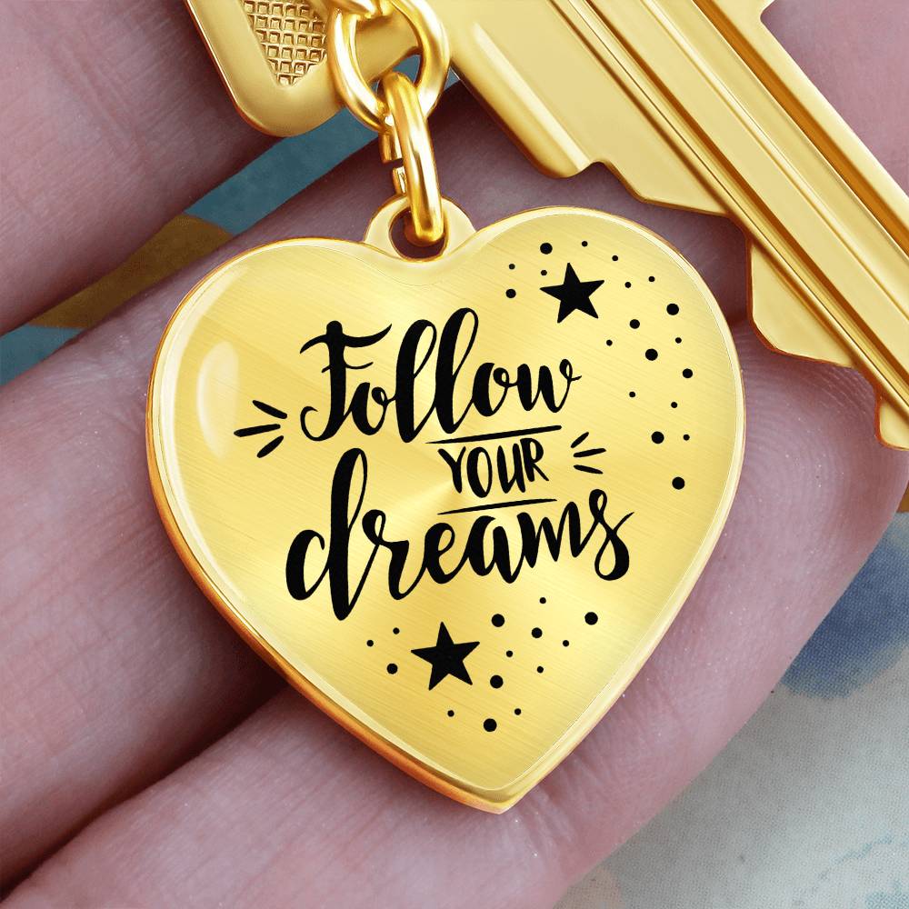 Graphic Heart with Curb Keychain