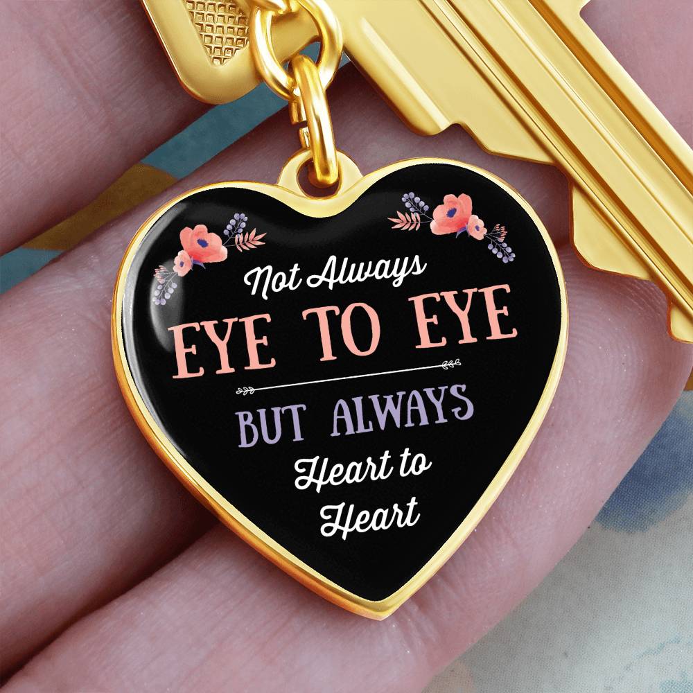 Graphic Heart with Curb Keychain