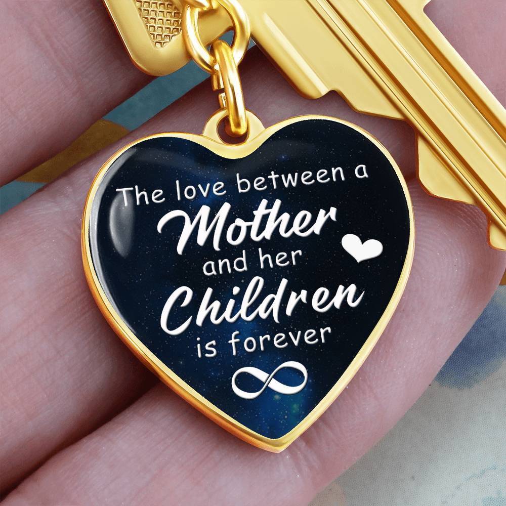 Mother & Children – Forever Love Graphic Heart Keychain