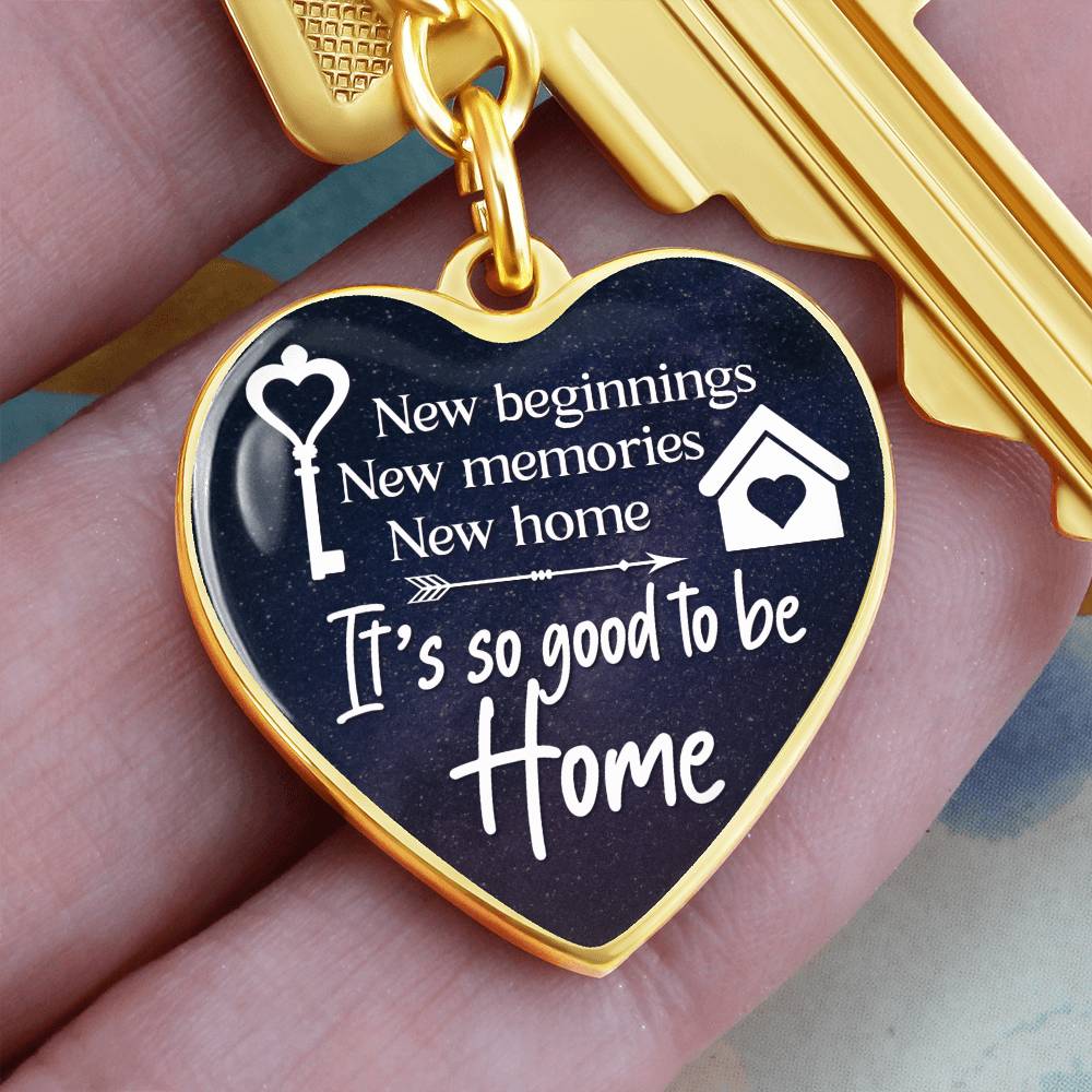 Graphic Heart with Curb Keychain