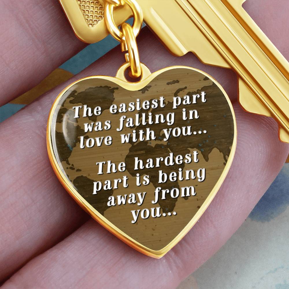 The Easiest & Hardest Part – Graphic Heart Keychain