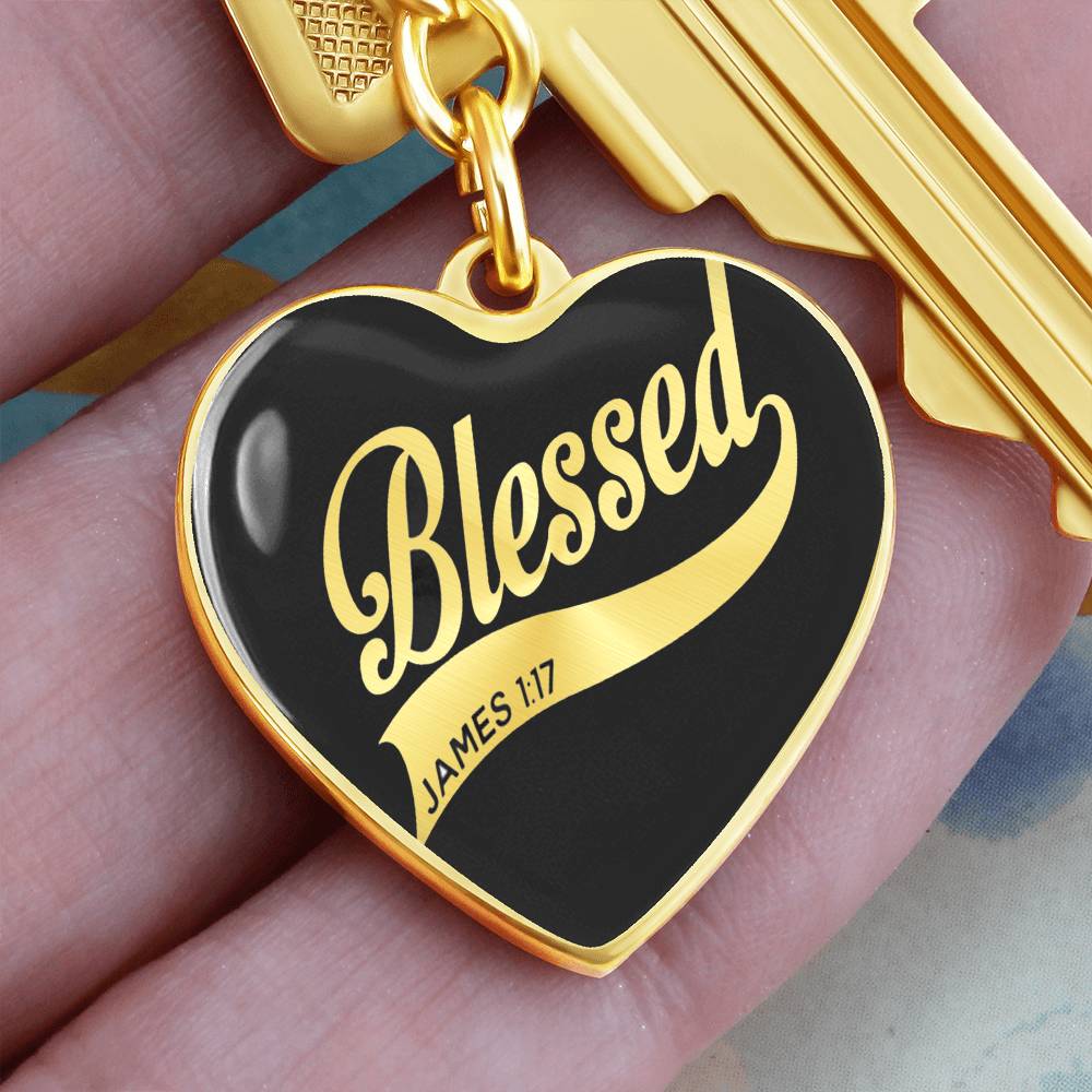 Graphic Heart with Curb Keychain