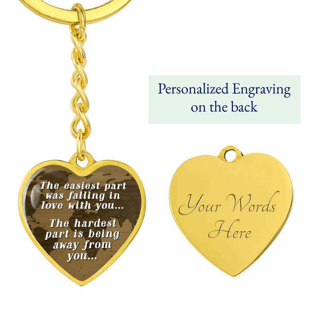 The Easiest & Hardest Part – Graphic Heart Keychain