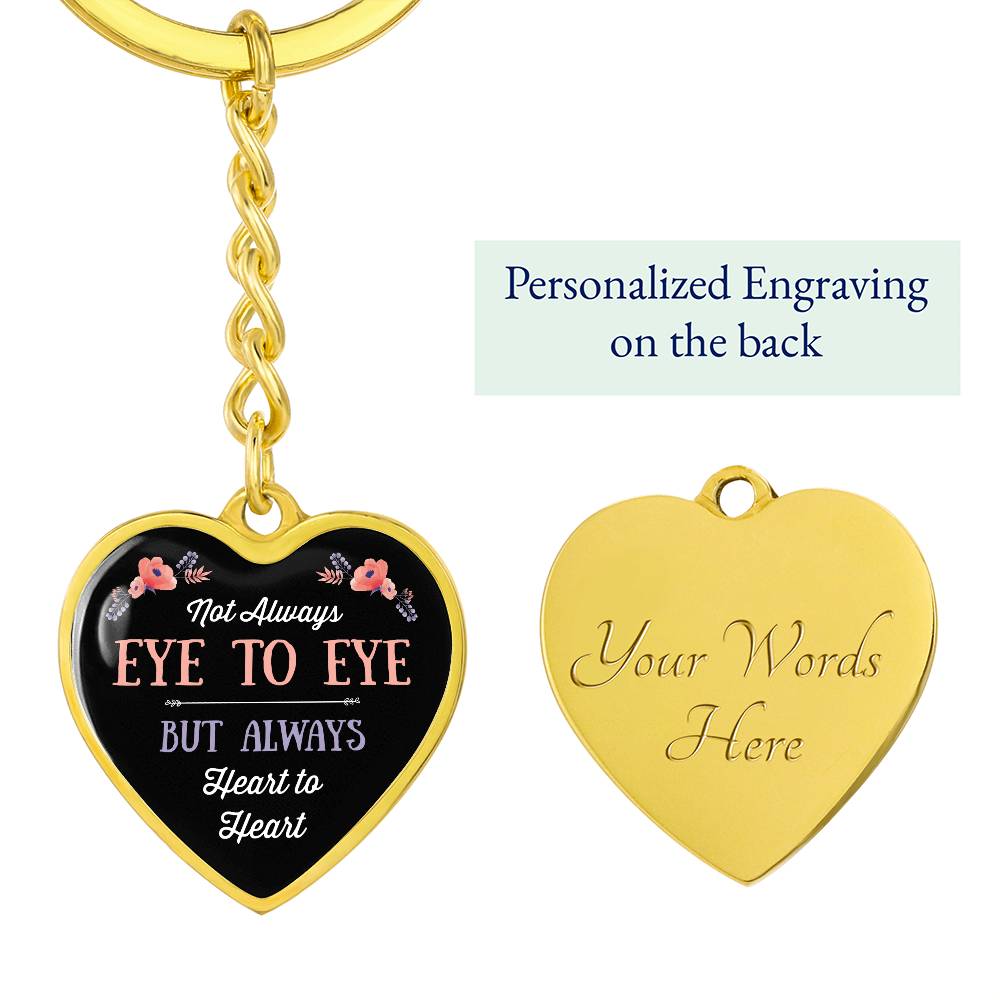 Graphic Heart with Curb Keychain