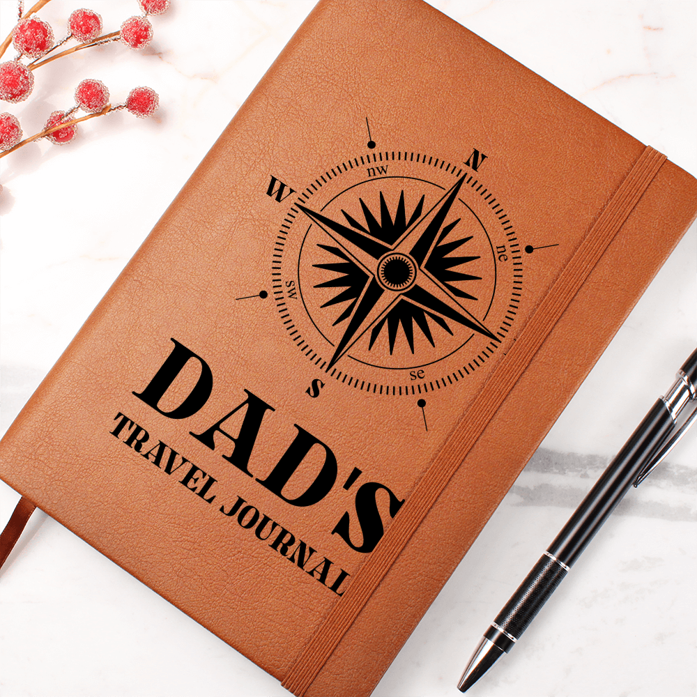 Dad's Travel Graphic Journal Gift Bundle with Personalised Note