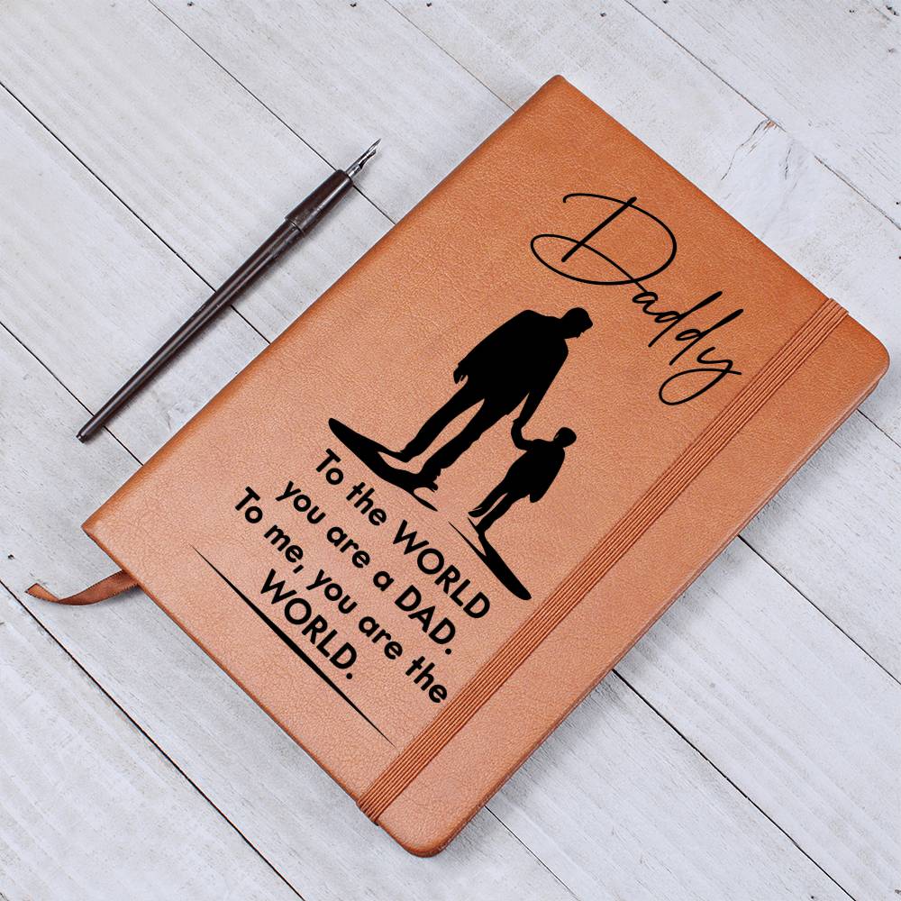 Daddy To Me You Are the World Graphic Journal Gift Bundle
