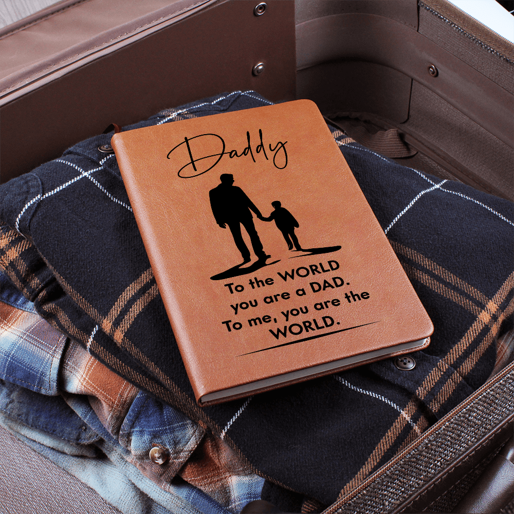 Daddy To Me You Are the World Graphic Journal Gift Bundle