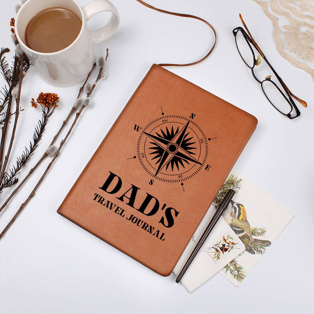 Dad's Travel Graphic Journal Gift Bundle with Personalised Note