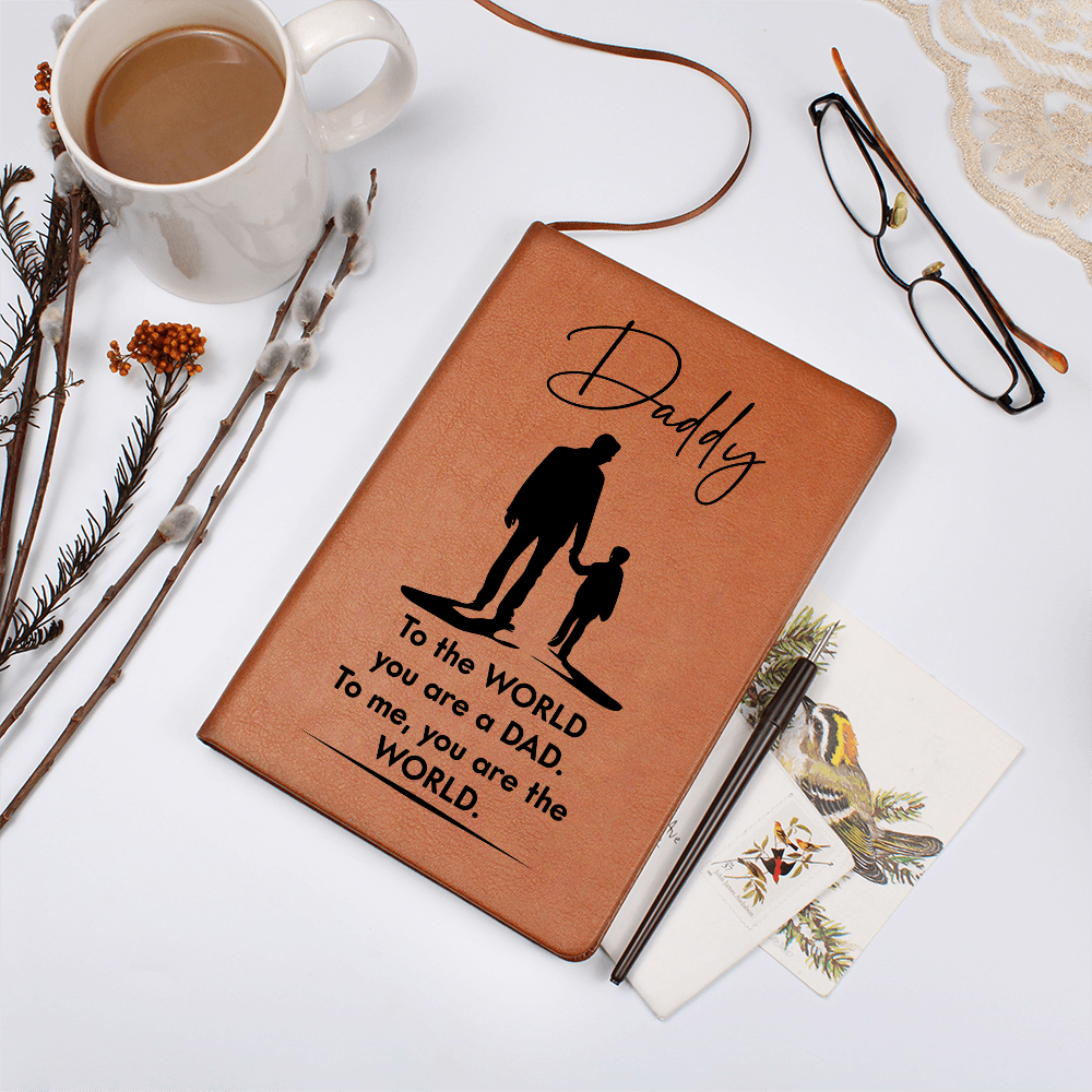 Daddy To Me You Are the World Graphic Journal Gift Bundle