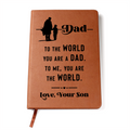 Dad To Me You Are the World From Your Son Graphic Journal Gift Bundle