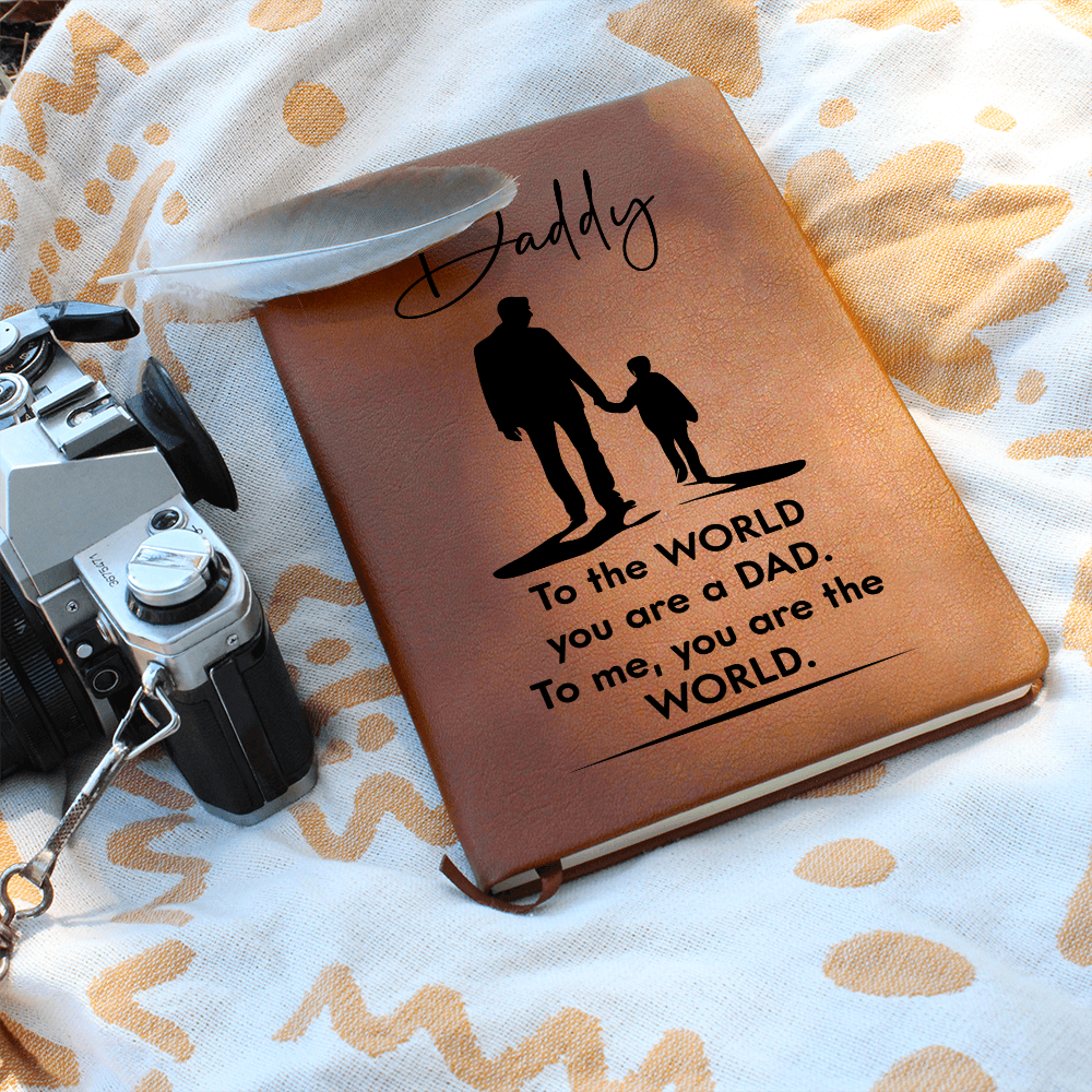 Daddy To Me You Are the World Graphic Journal Gift Bundle