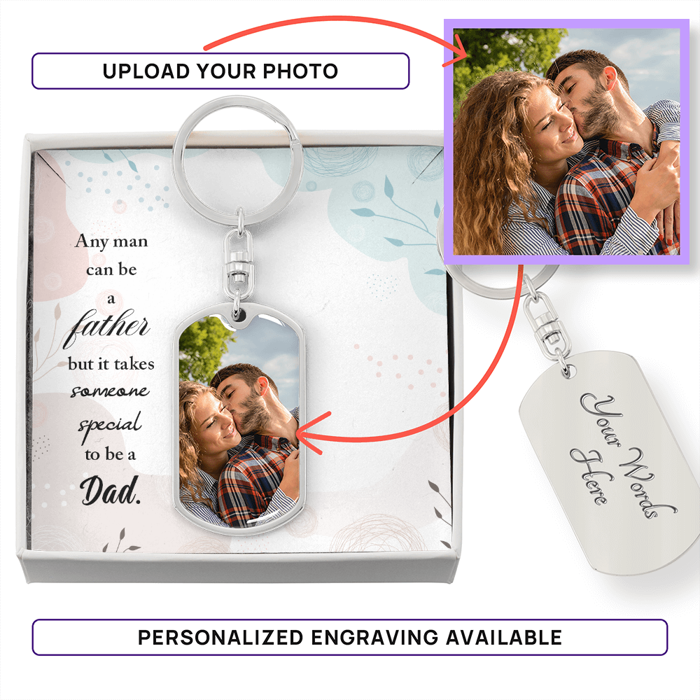 Buyer Upload Graphic Dog Tag Keychain
