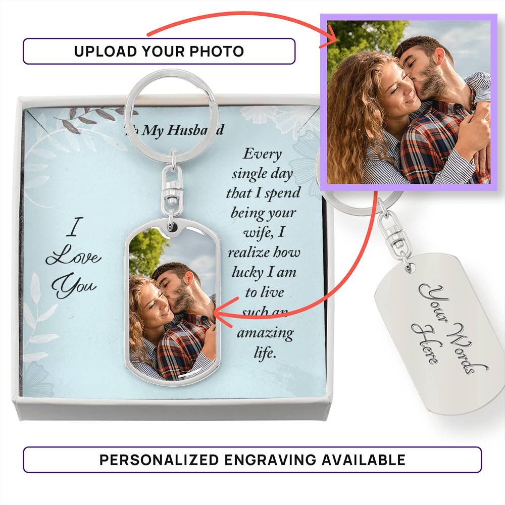 Buyer Upload Graphic Dog Tag Keychain