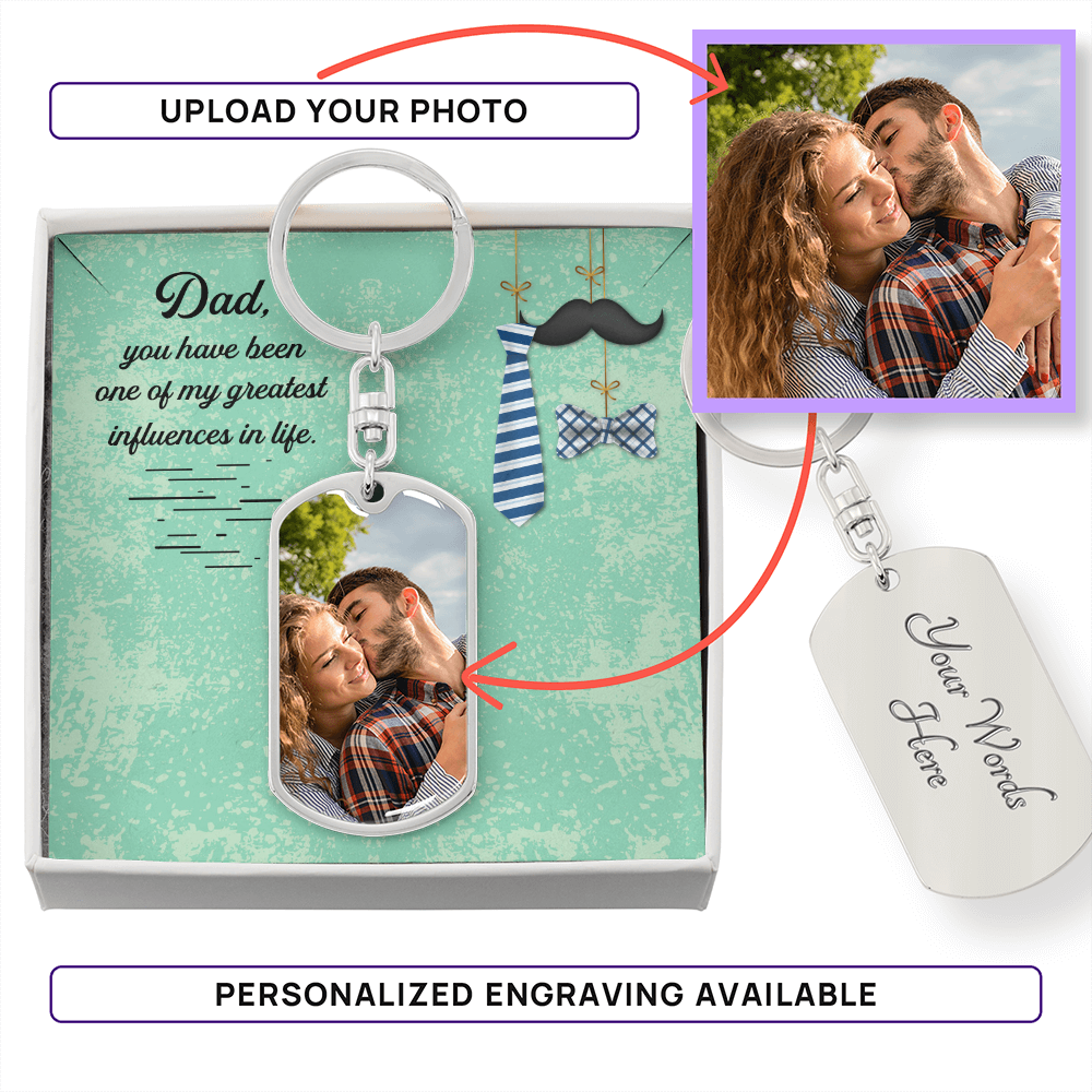 Buyer Upload Graphic Dog Tag Keychain