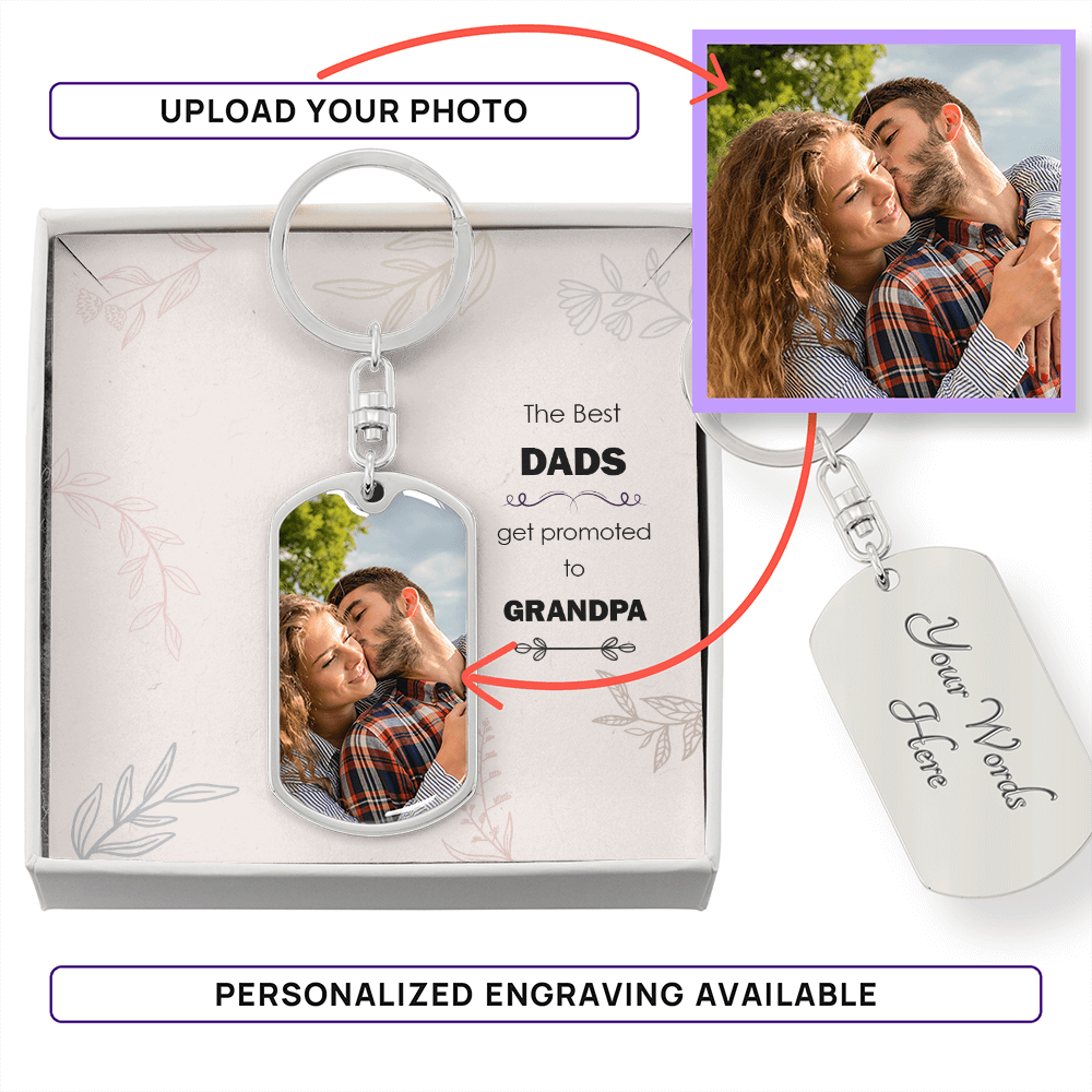 Buyer Upload Graphic Dog Tag Keychain