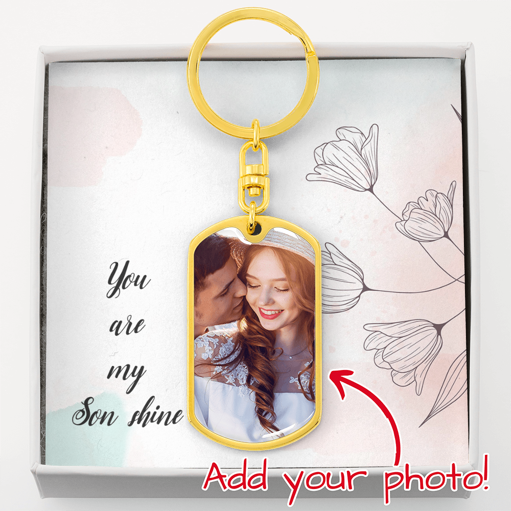 Buyer Upload Graphic Dog Tag Keychain