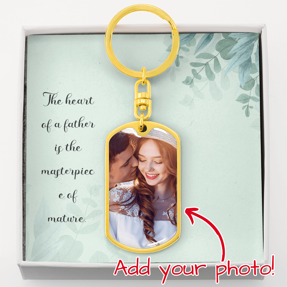 Buyer Upload Graphic Dog Tag Keychain