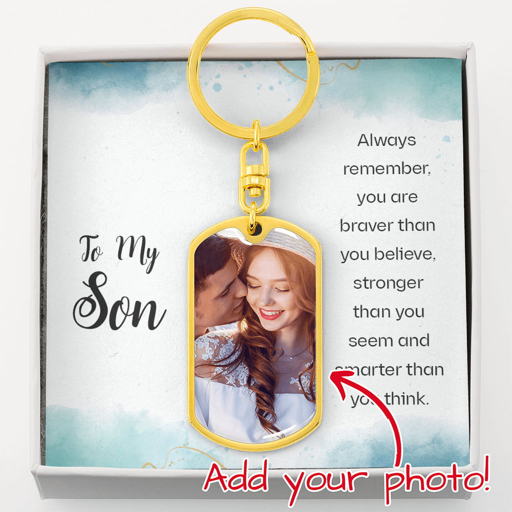 Buyer Upload Graphic Dog Tag Keychain
