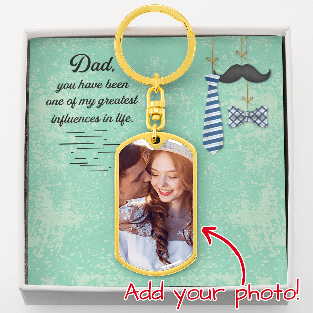 Buyer Upload Graphic Dog Tag Keychain