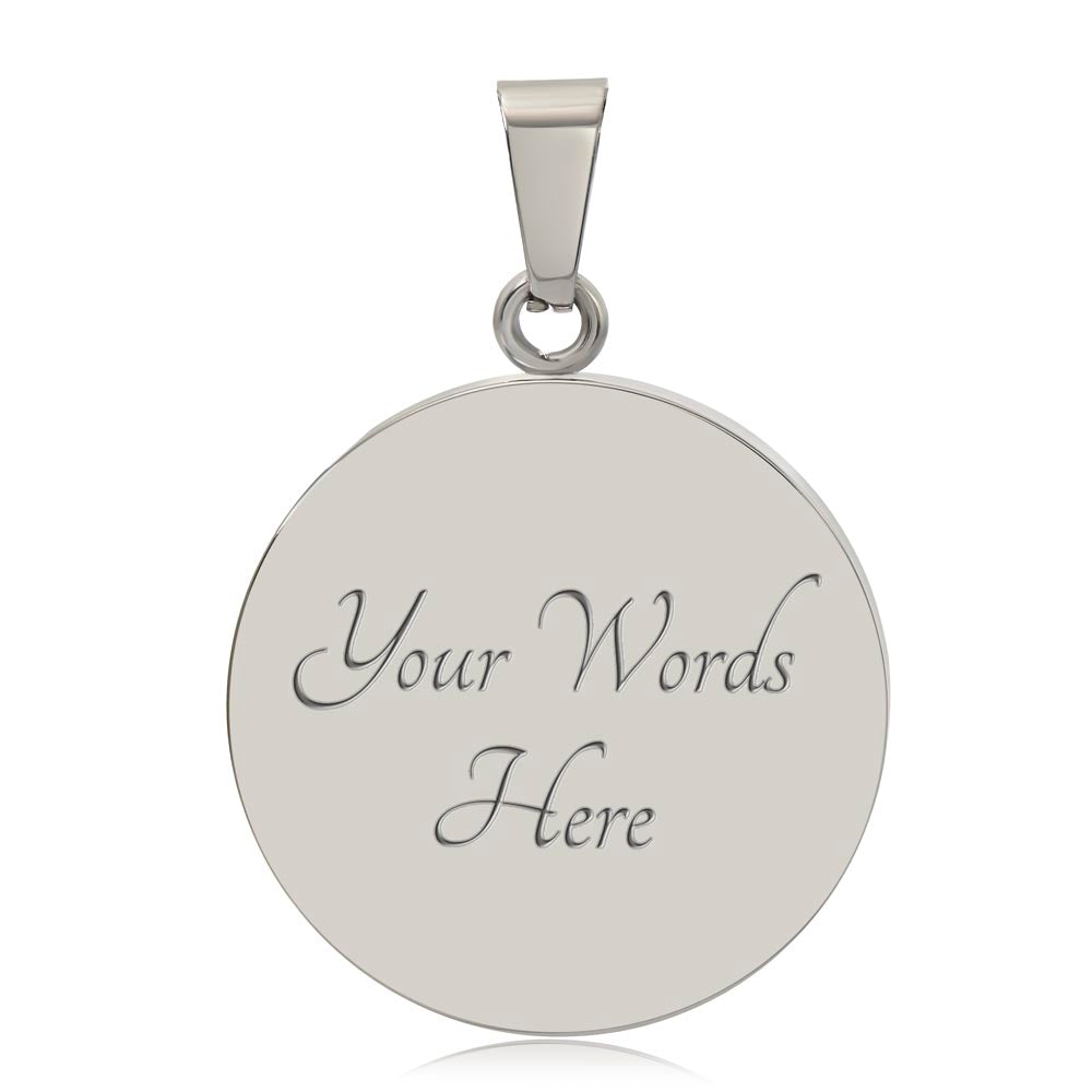 A Mother Is Like a Flower Beautiful and Unique Circle Necklace