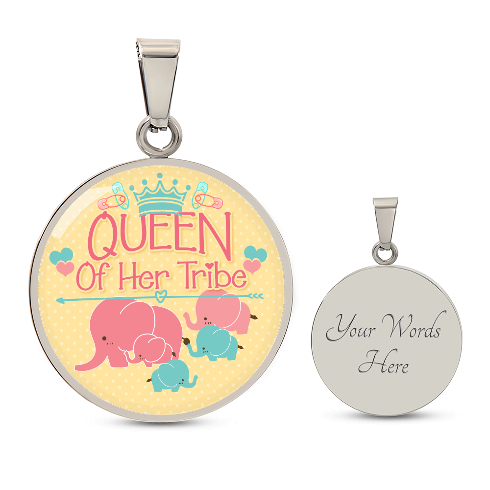 Queen of Her Tribe Circle Necklace