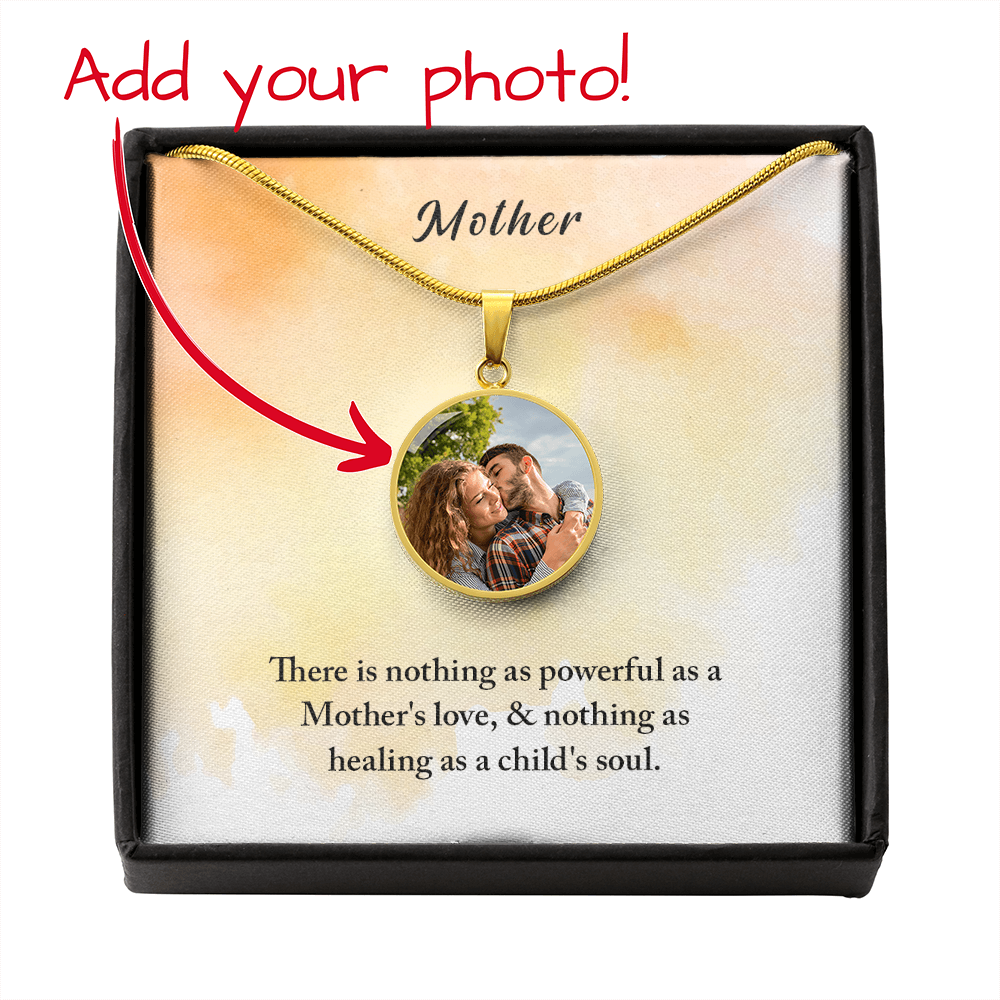 Mother – Photo Circle Pendant Necklace