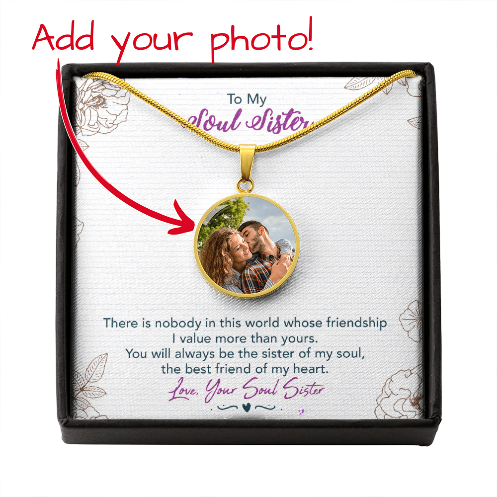 Soul Sister – Photo Circle Pendant Necklace