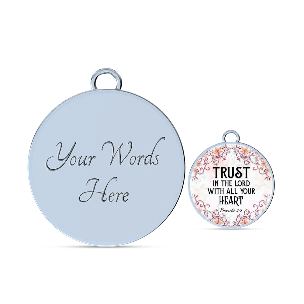 Trust in the Lord With All Your Heart Proverbs 3:5 Circle Bangle