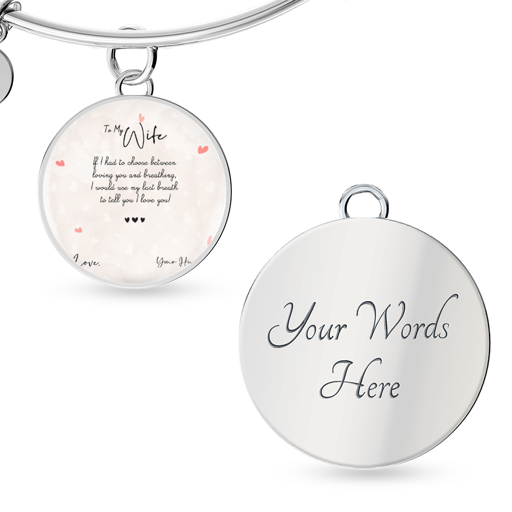 Personalised Photo Circle Bangle Bracelet