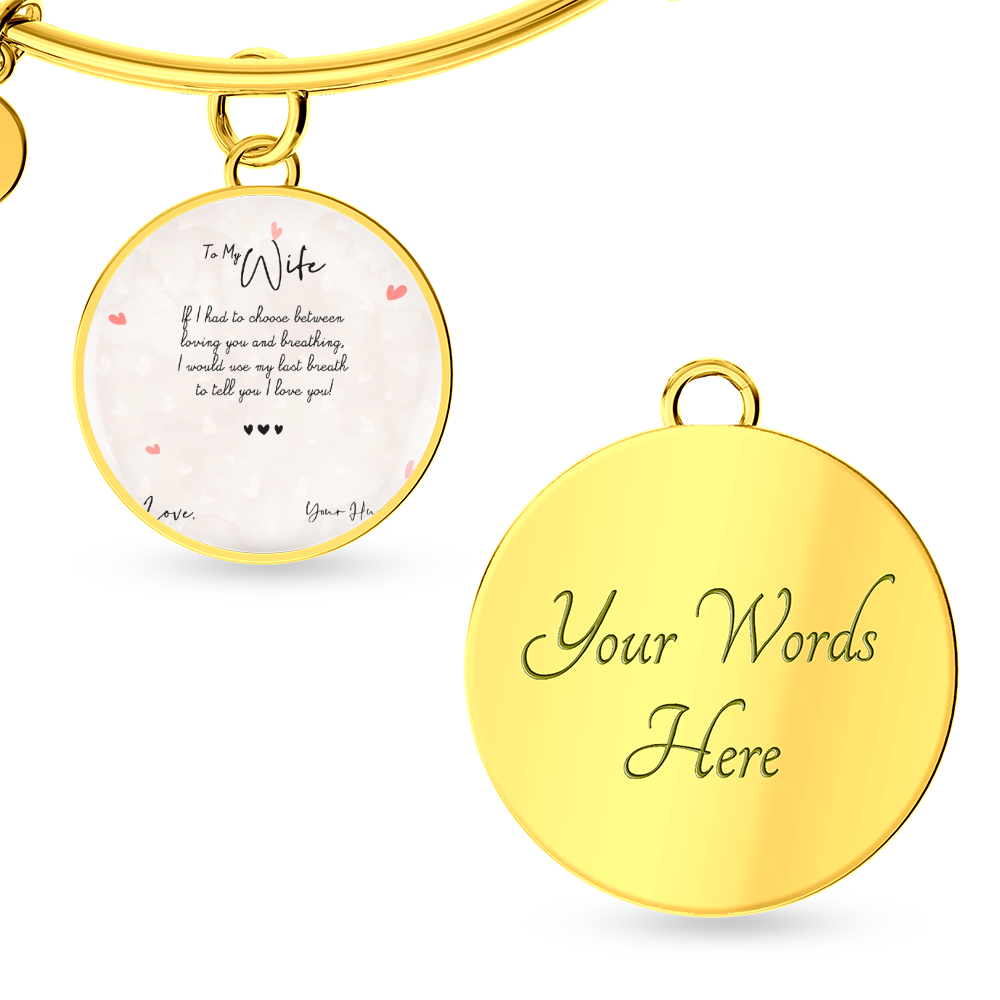 Personalised Photo Circle Bangle Bracelet
