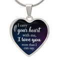 I Carry Your Heart With Me Engraved Heart Necklace