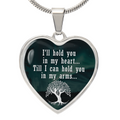 Hold You in My Heart Engraved Heart Necklace