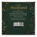 To My Husband – Meeting You Was Fate Engraved Men’s Ring