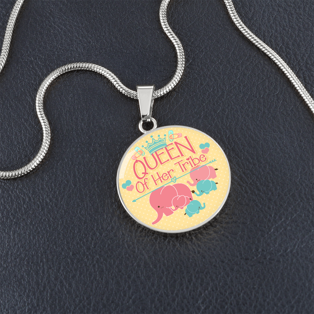 Queen of Her Tribe Circle Necklace