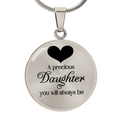 A Precious Daughter You Will Always Be Circle Necklace