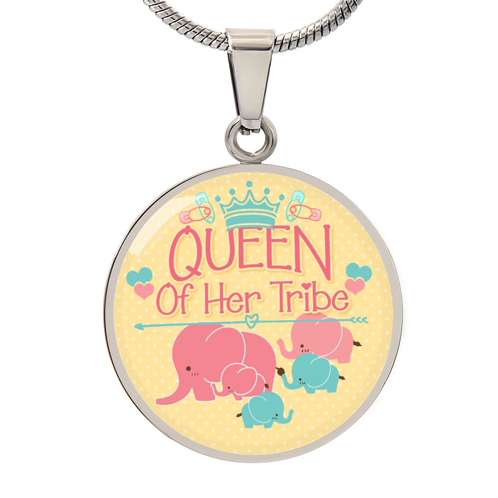 Queen of Her Tribe Circle Necklace