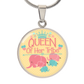 Queen of Her Tribe Circle Necklace